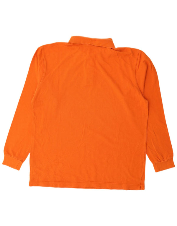 Polo Kappa Uomo Manica Lunga XL Arancione Cotone