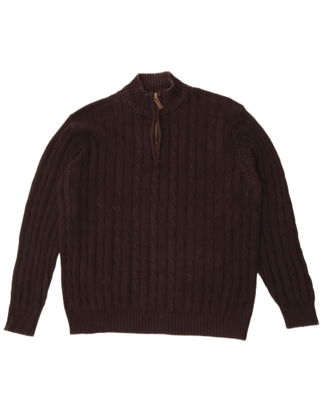 Maglione da uomo Marks & Spencer blu con collo con zip Harbour grande nero