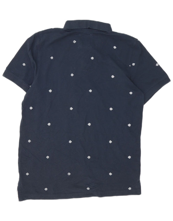Crew Clothing Polo da uomo grande in cotone maculato blu navy