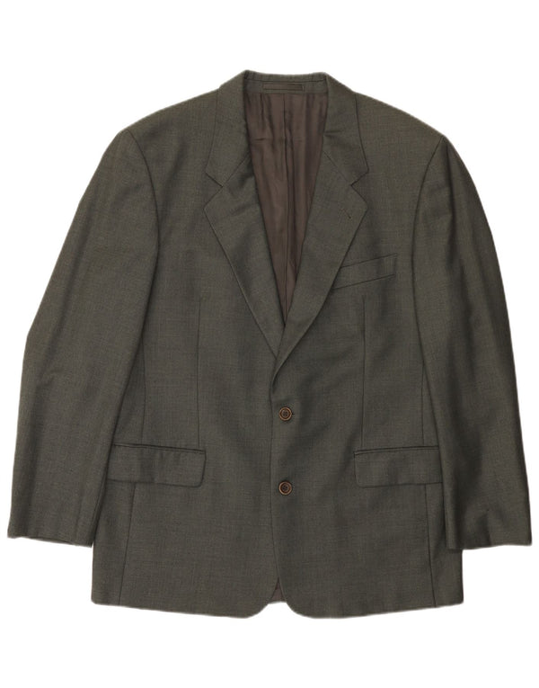 Giacca blazer da uomo a 2 bottoni Hugo Boss EU 52 XL lana grigia