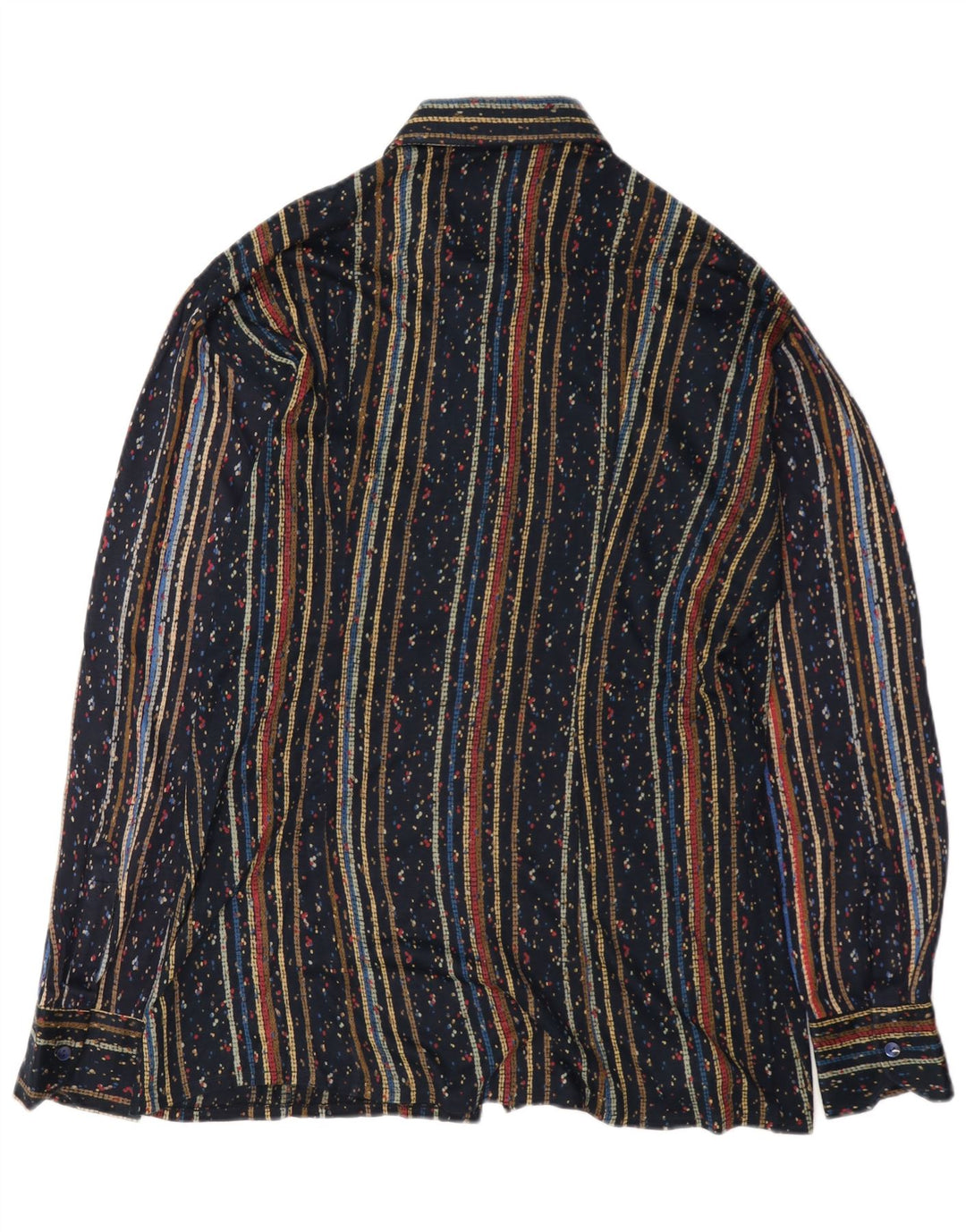 Camicia da uomo vintage a righe blu navy medie