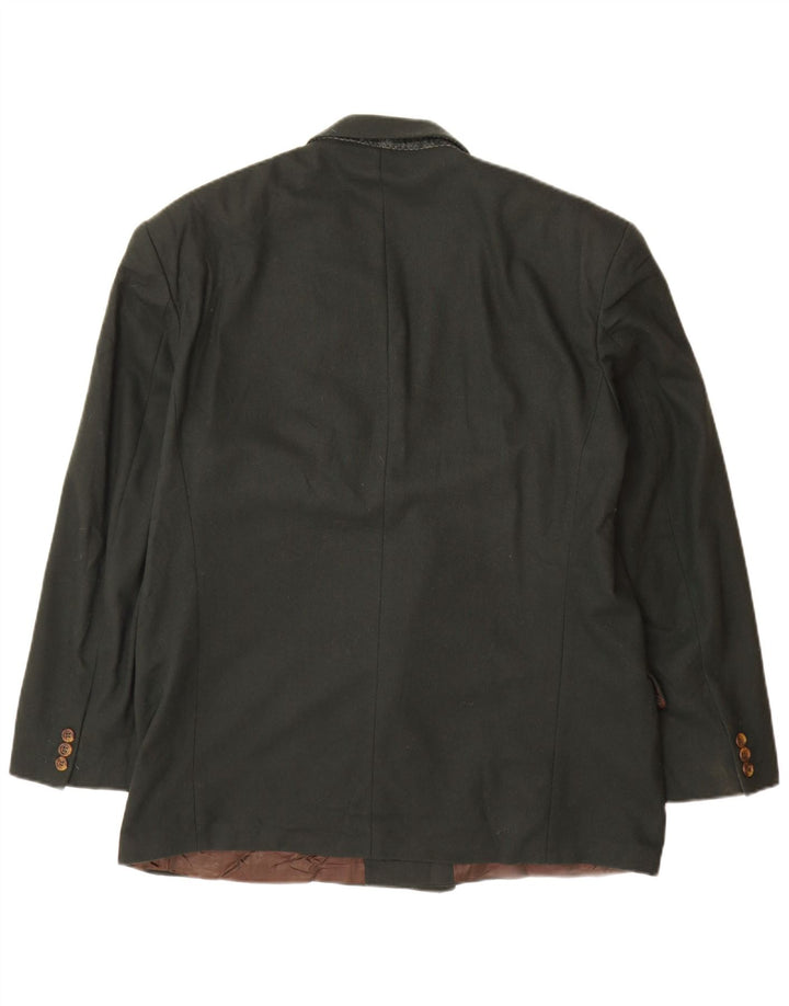 Giacca blazer doppiopetto da uomo St Michael UK 42 XL verde lana vergine