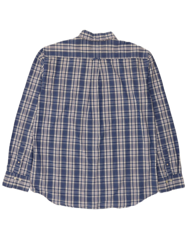 Camicia da uomo Gant Taglia 45/46 18 2XL Cotone a quadri blu