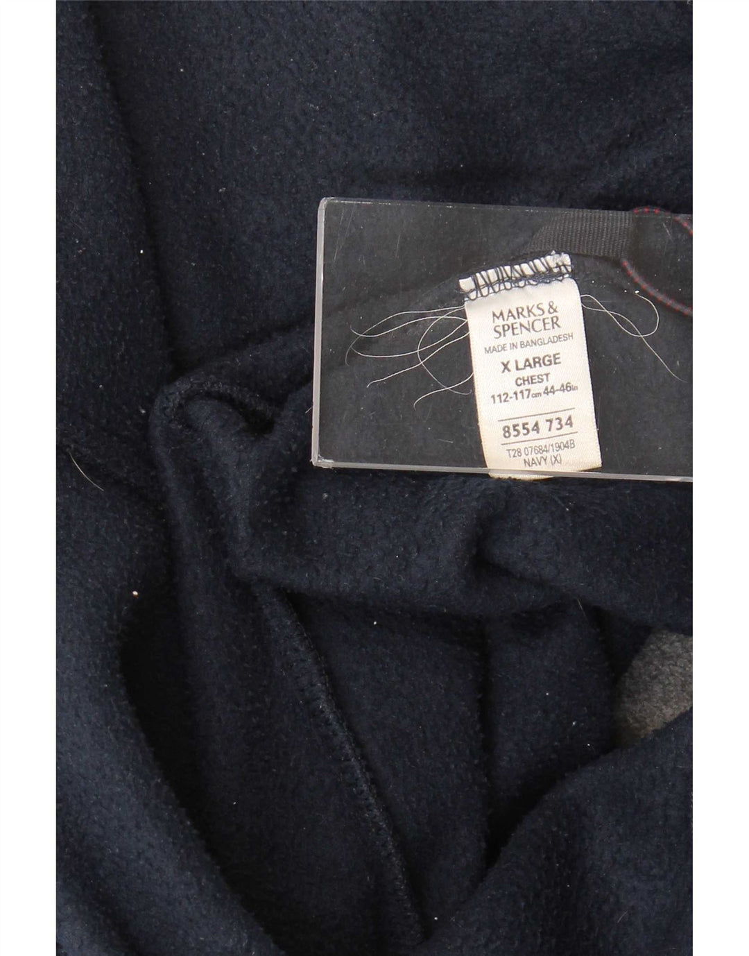 Giacca in pile da uomo Marks & Spencer UK 42 XL poliestere blu navy