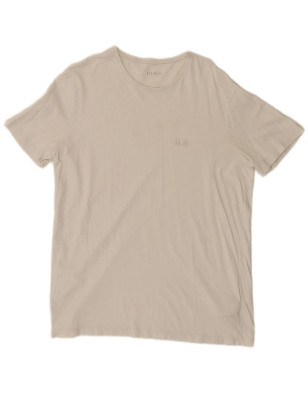 T-shirt da uomo Hugo Boss Top in cotone bianco medio