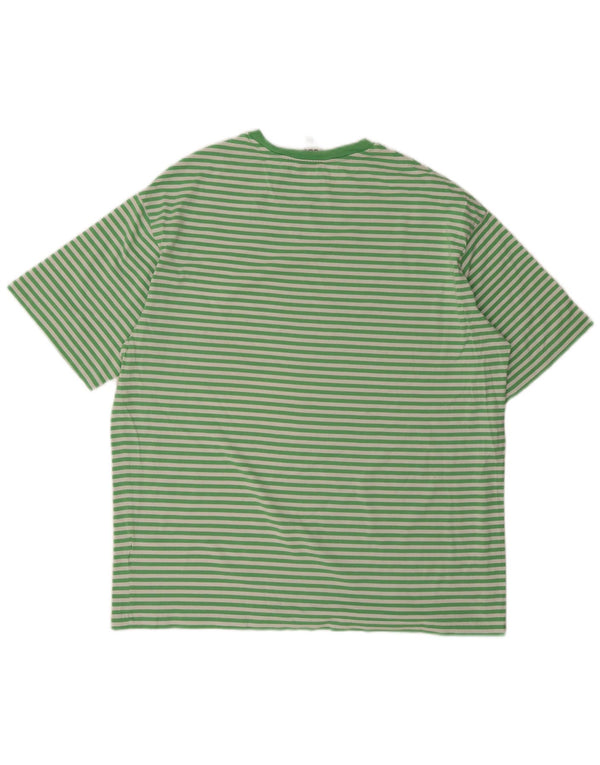 T-shirt da uomo Cos Top in cotone a righe verde medio
