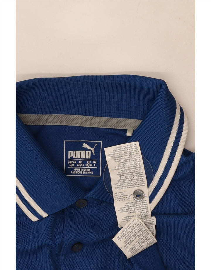 Polo da uomo Puma Large blu in poliestere