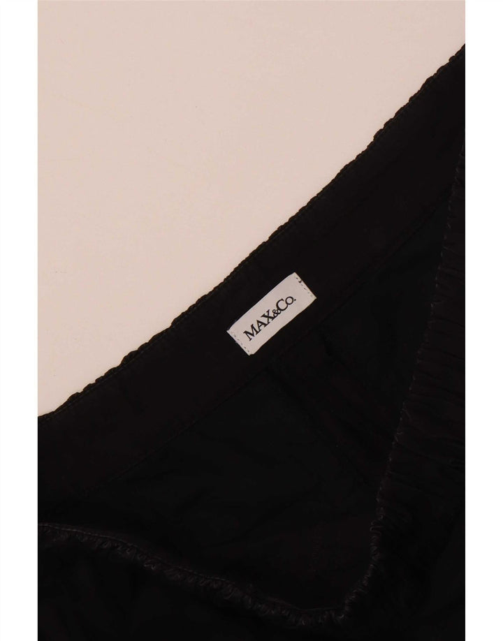 Pantaloni capri da donna a gamba larga Max & Co. W30 L21 neri