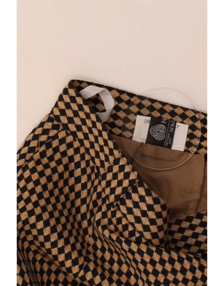 Gonna a tubino da donna Michael H UK 12 Media W26 Beige Argyle/Diamond Wool
