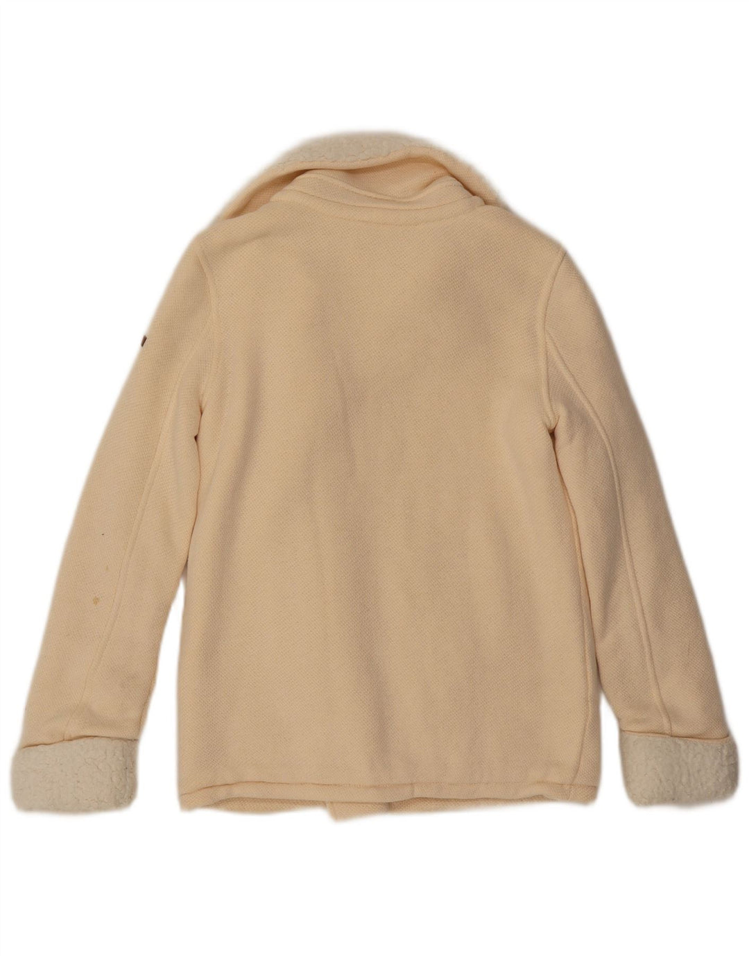 Giacca da ginnastica ROXY da donna in sherpa UK 10 piccola in cotone bianco sporco