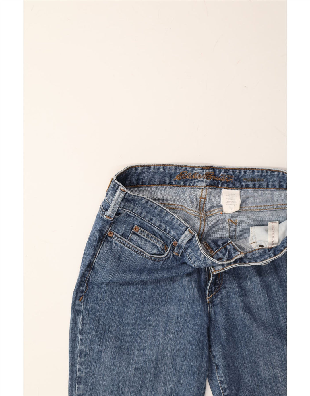 EDDIE BAUER Womens Straight Jeans US 12 Large W34 L31 Blue Cotton Vintage Eddie Bauer and Second-Hand Eddie Bauer from Messina Hembry 