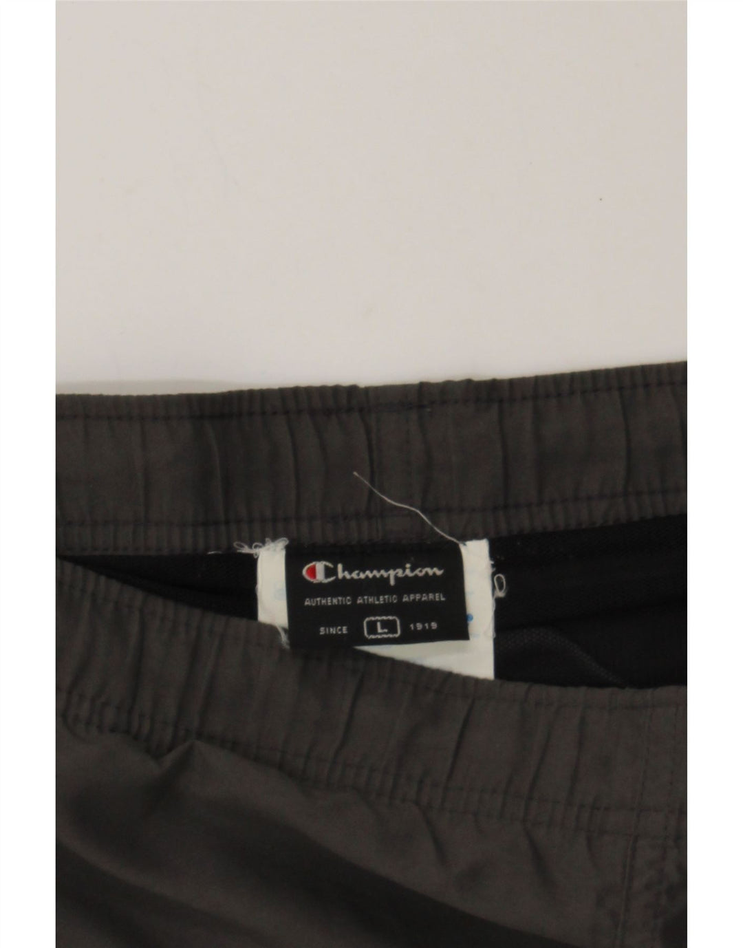 CHAMPION Mens Sport Shorts Large Grey Colourblock Polyester Vintage Champion and Second-Hand Champion from Messina Hembry 
