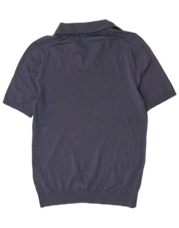 Polo Reiss da uomo piccola in lana blu