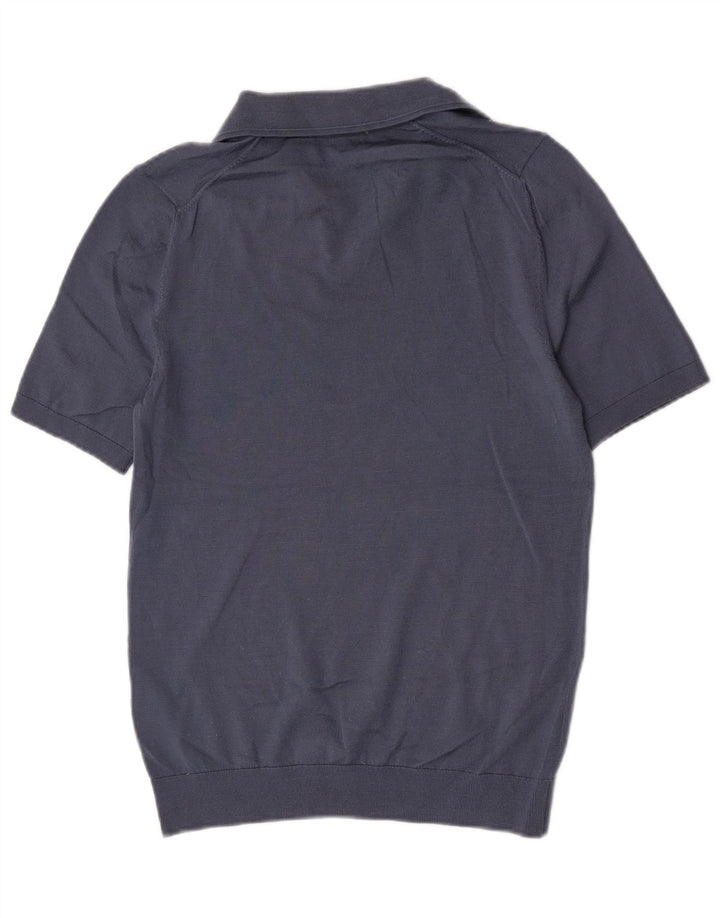 Polo Reiss da uomo piccola in lana blu