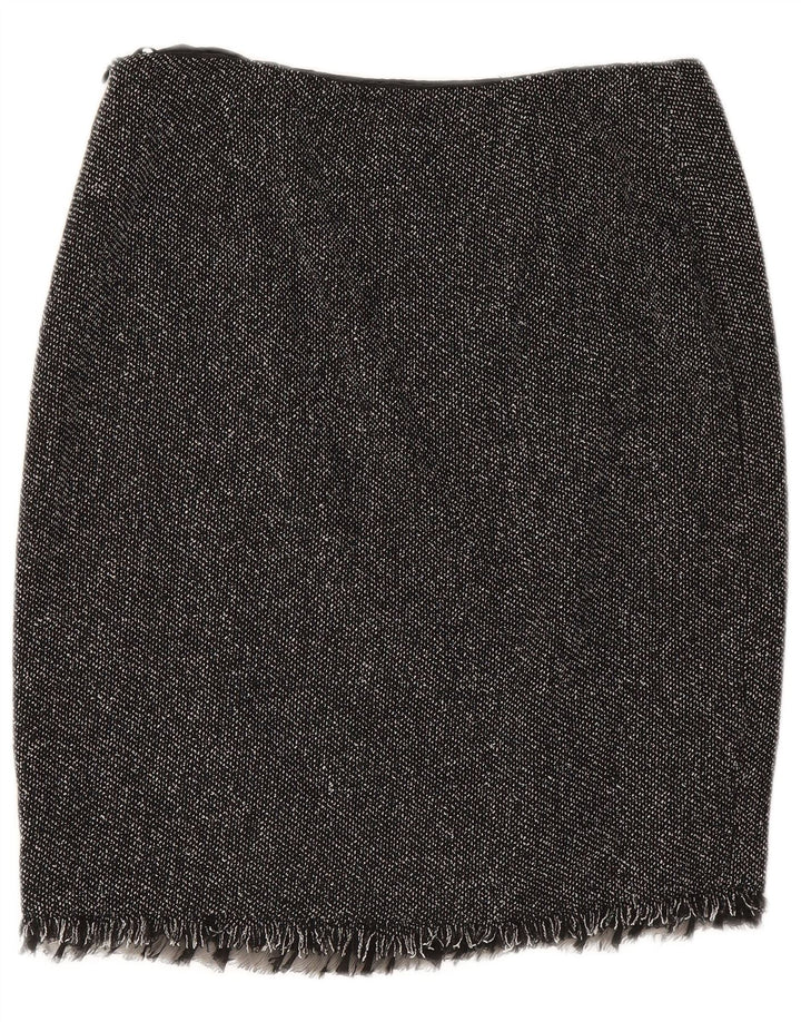 Gonna dritta da donna Luisa Spagnoli IT 44 media W28 viscosa screziata nera