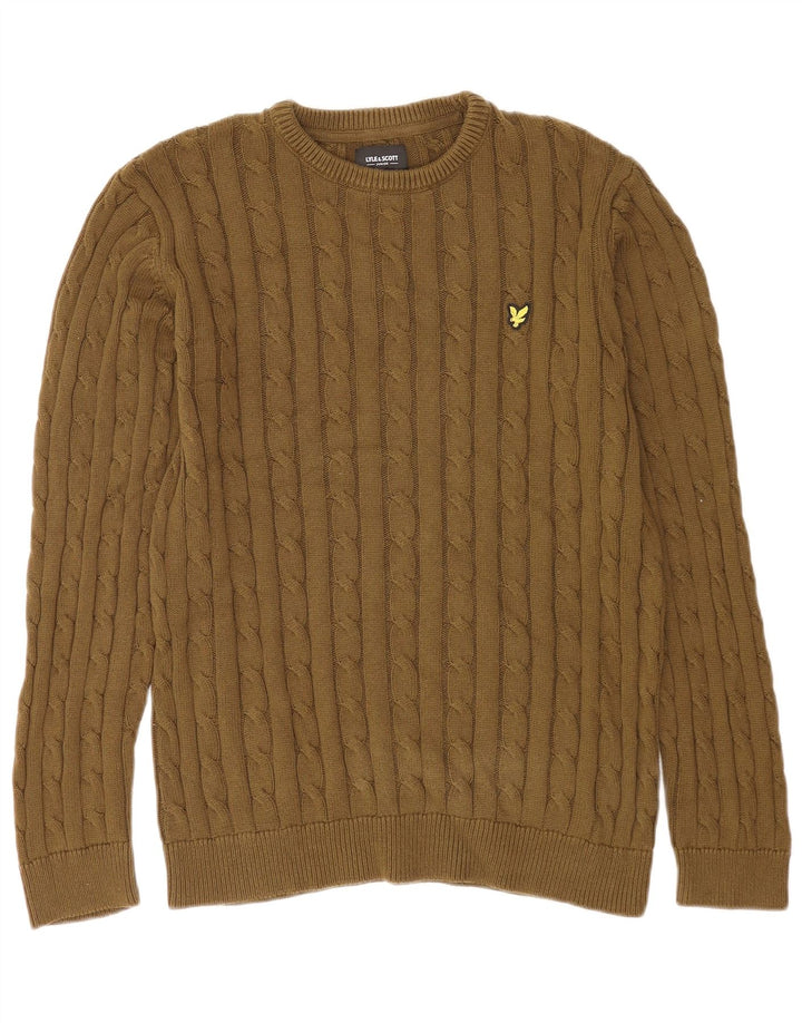 Maglione girocollo da ragazzo Lyle & Scott 15-16 anni color kaki