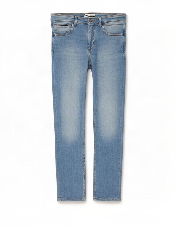 Jeans slim da uomo Zara EU 40 medio W31 L30 cotone blu