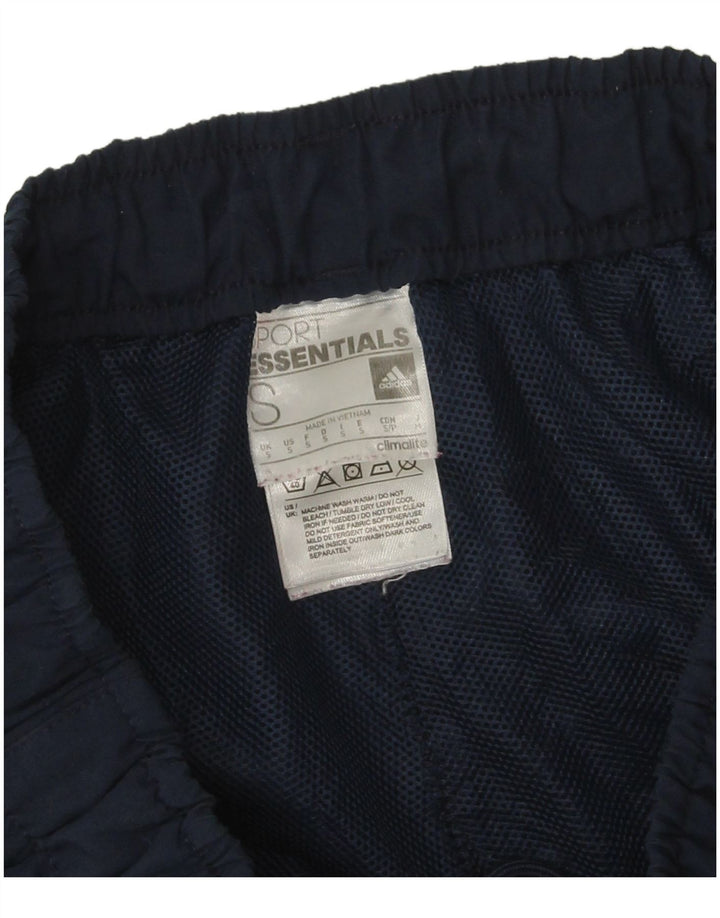 Pantaloncini sportivi da uomo Adidas piccoli in poliestere blu navy