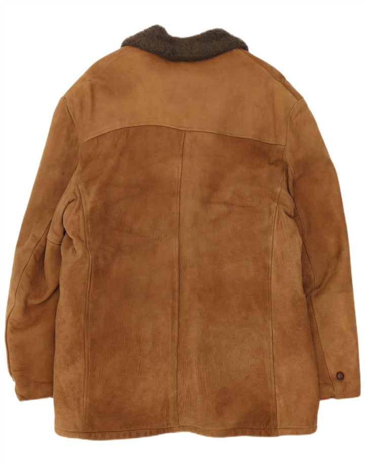 Giacca in shearling vintage da uomo UK 38 Marrone medio