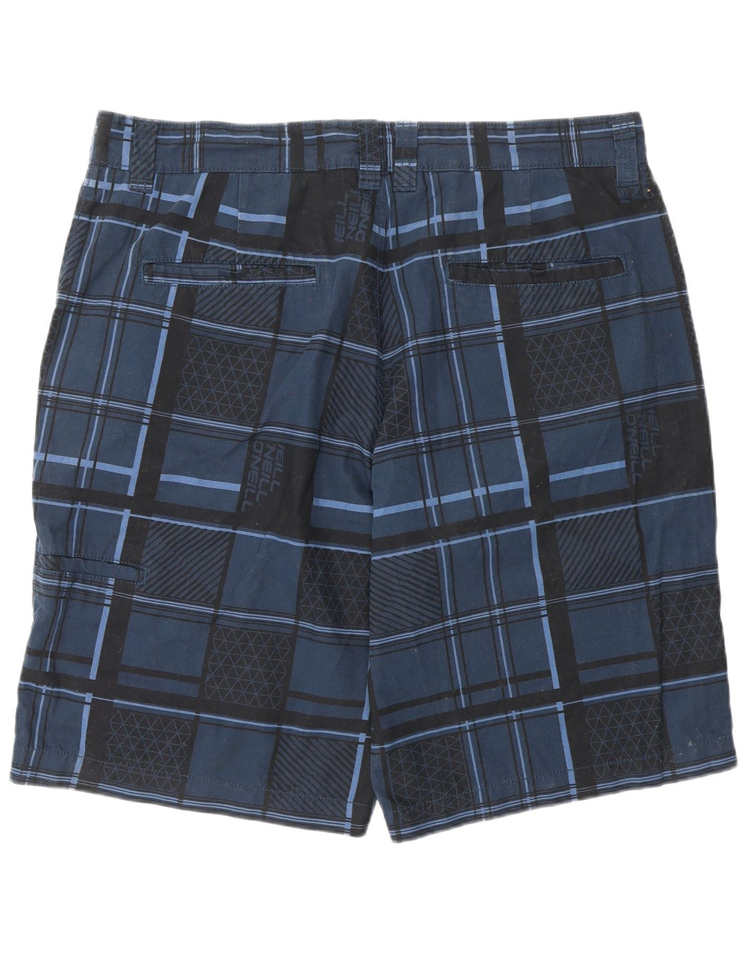 Pantaloncini chino da uomo O'Neill W36 grandi in cotone a quadri blu navy
