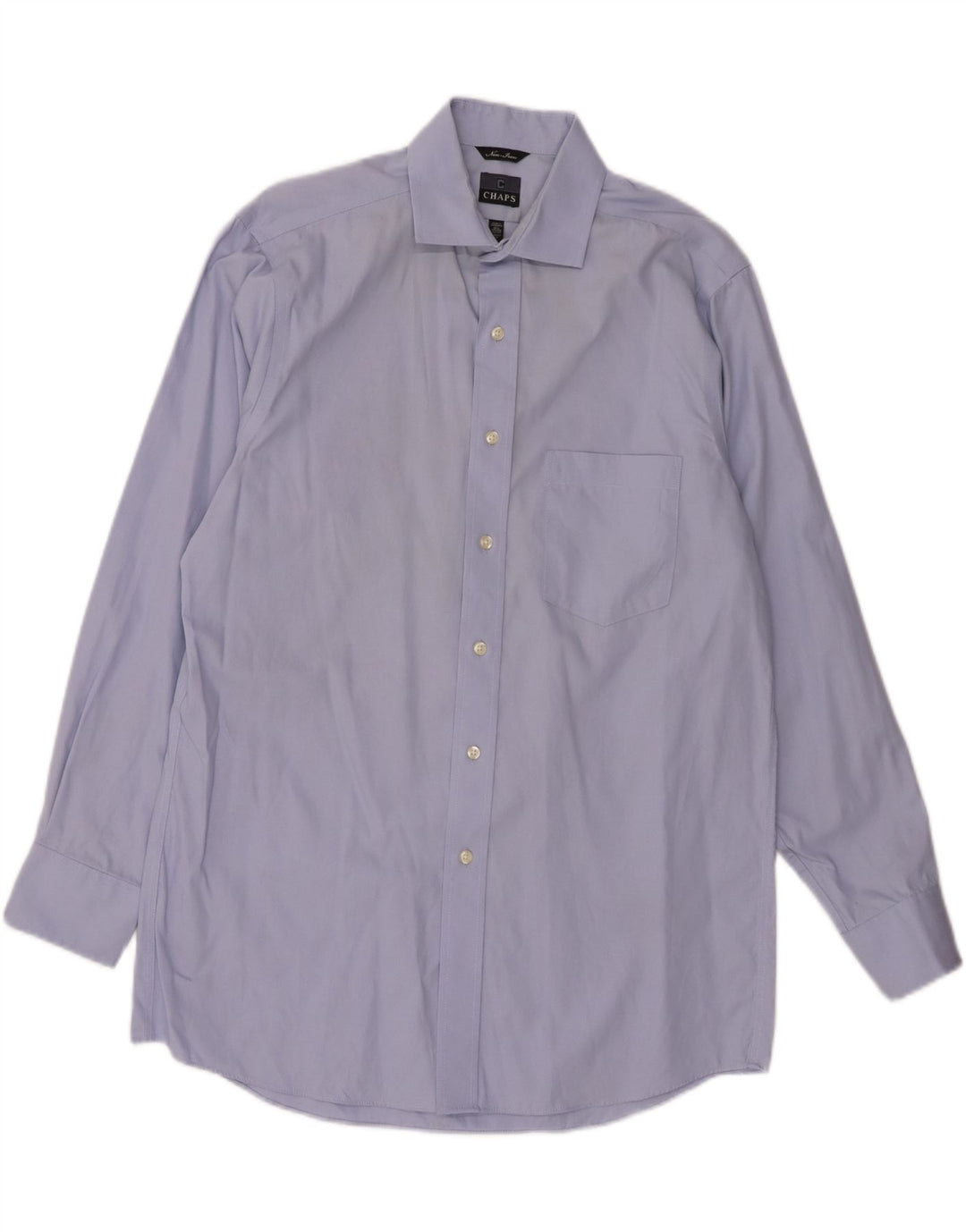 CHAPS Mens Classic Fit Shirt Size 15 1/2 Medium Blue Cotton Vintage Chaps and Second-Hand Chaps from Messina Hembry 