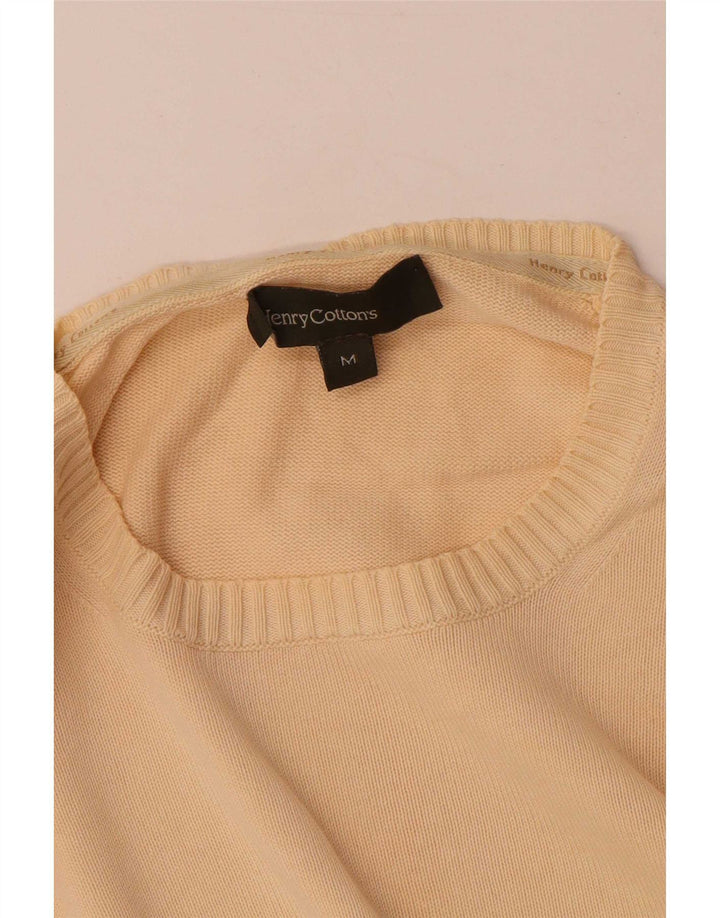 Maglione da uomo girocollo Henry Cottons in cotone beige medio