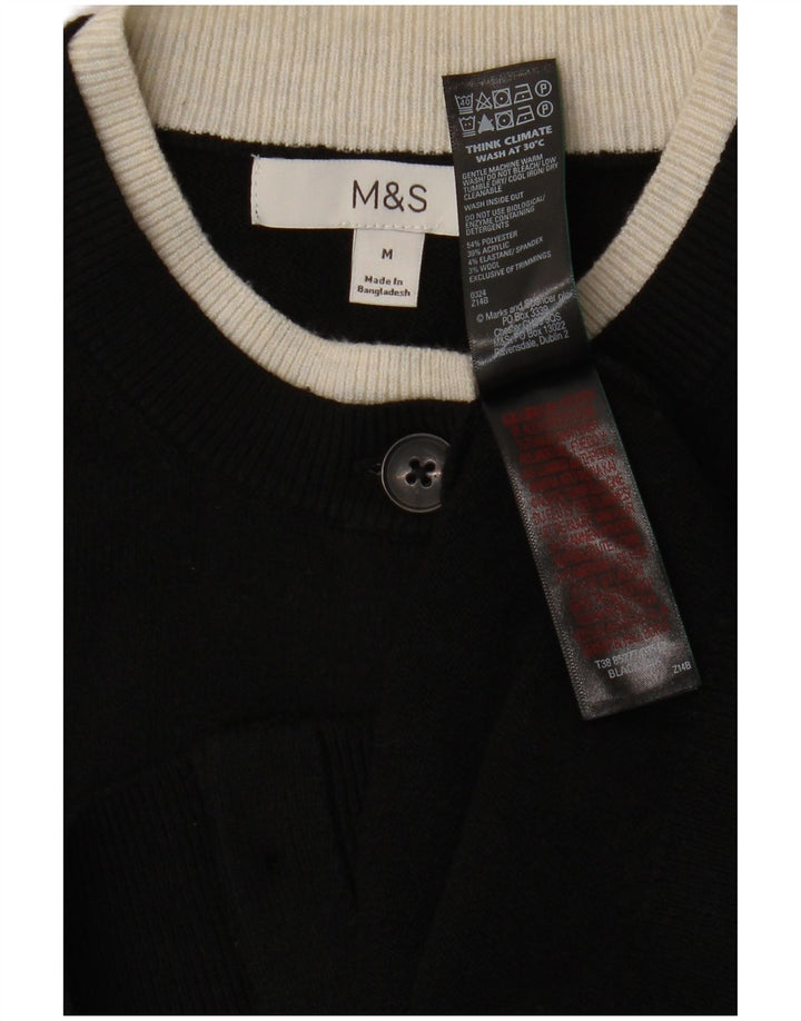 Maglione cardigan da donna Marks & Spencer UK 14 poliestere nero medio