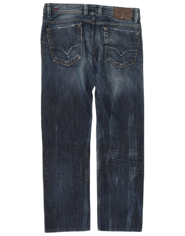 Jeans dritti da uomo Diesel Viking-R-Box W30 L28 cotone blu
