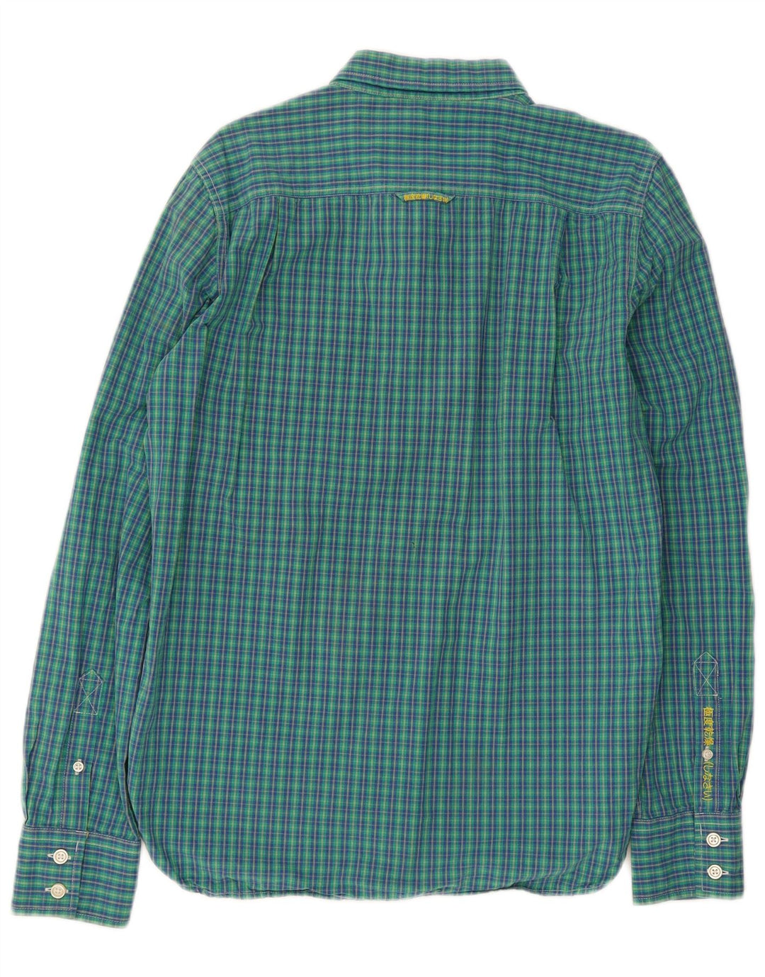 Camicia da uomo Superdry in cotone a quadri grandi blu