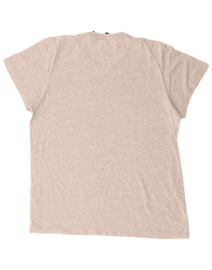 T-shirt grafica da uomo Adidas Top in cotone grigio medio
