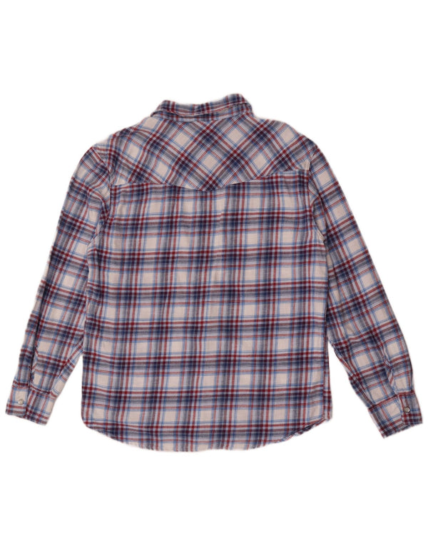 Camicia Levi's da uomo in flanella di cotone a quadri blu medio