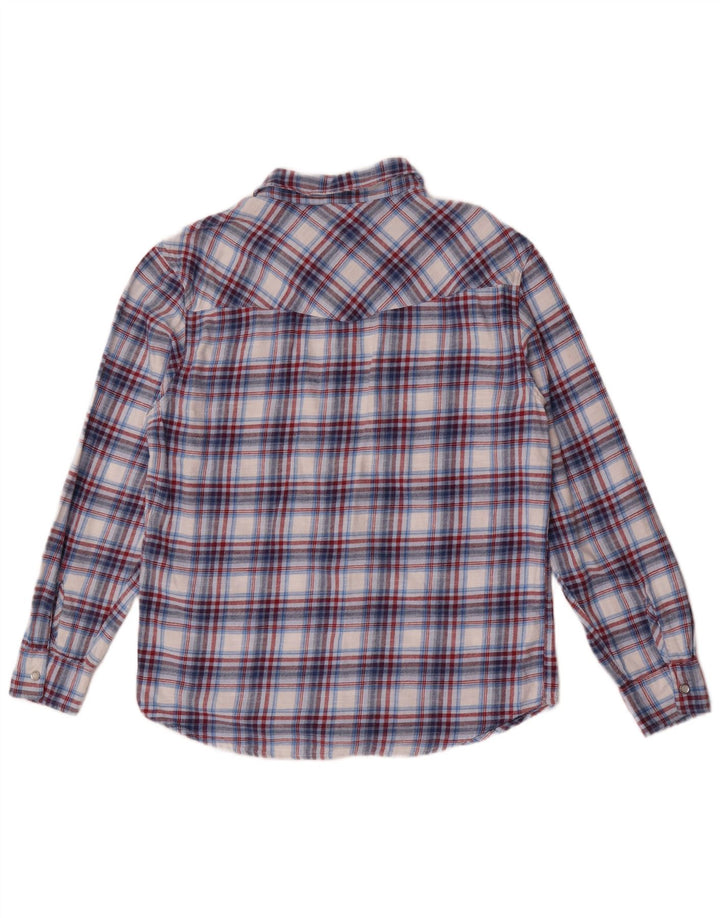 Camicia Levi's da uomo in flanella di cotone a quadri blu medio