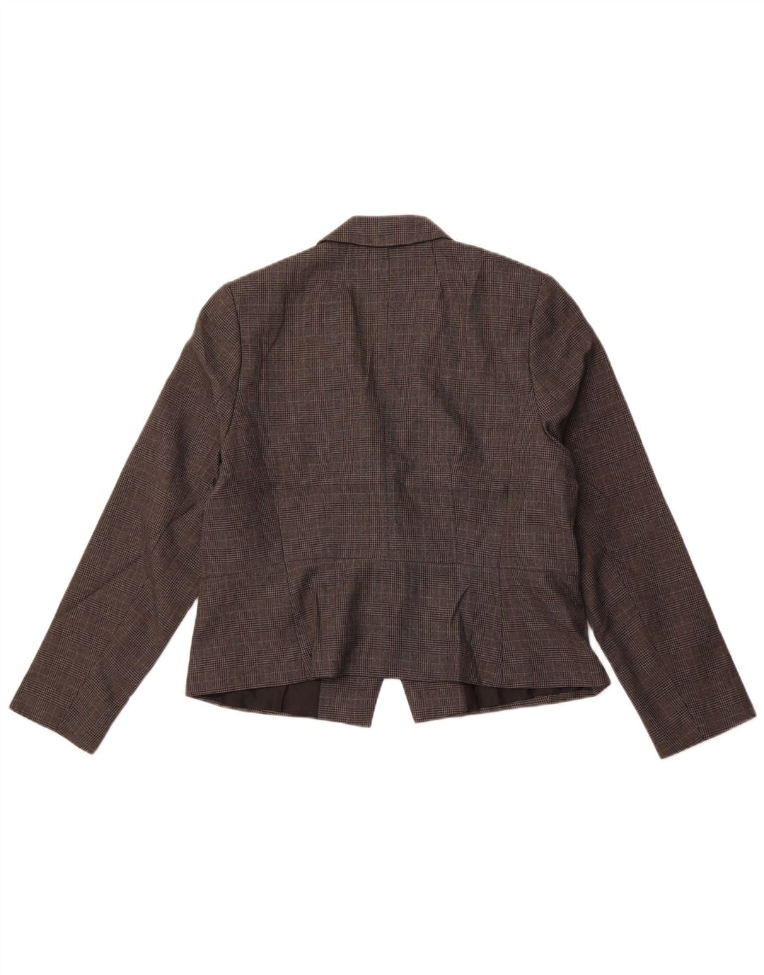 MARKS & SPENCER Giacca blazer da donna a 1 bottone UK 16 grande motivo a quadri grigi