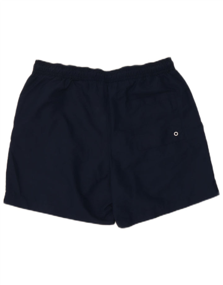 Pantaloncini da bagno grafici da uomo Calvin Klein medio poliestere blu navy