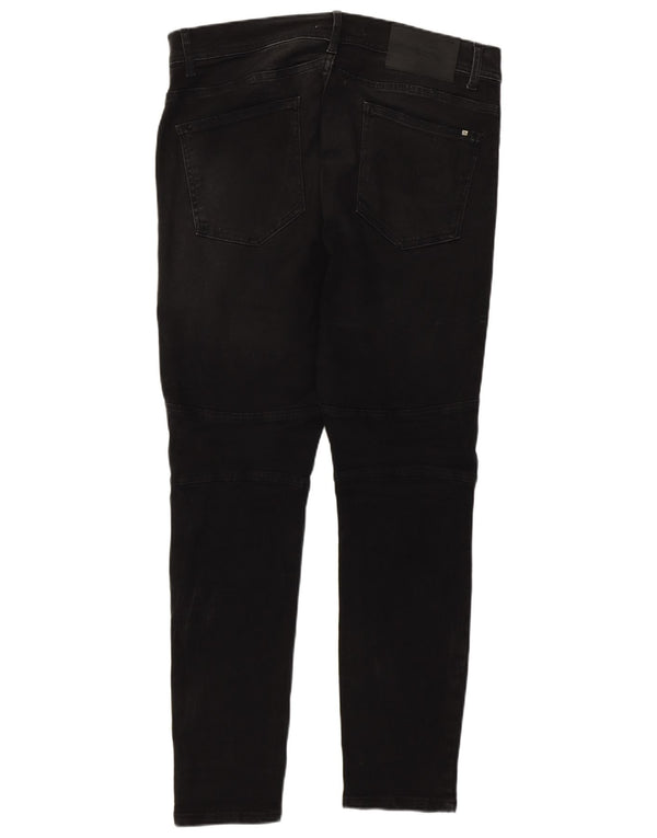 Jeans skinny da uomo Zara EU 44 Large W34 L30 cotone nero