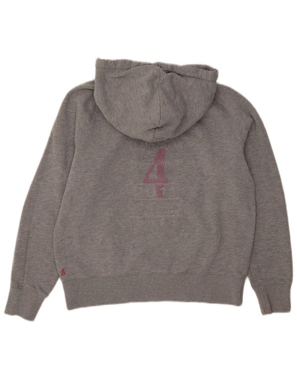 Maglione con cappuccio grafico da donna Tom Joule UK 14 grande grigio