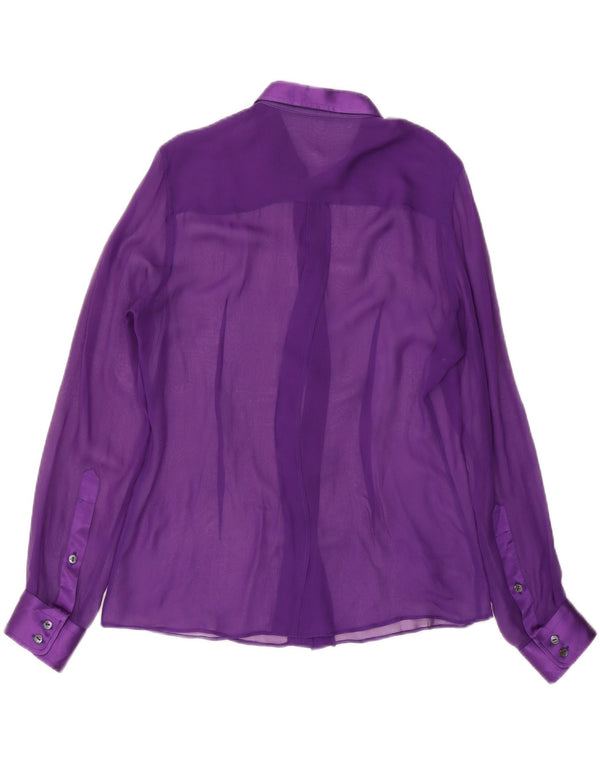 Dolce & Gabbana Camicetta da donna trasparente trasparente UK 14 Viola medio