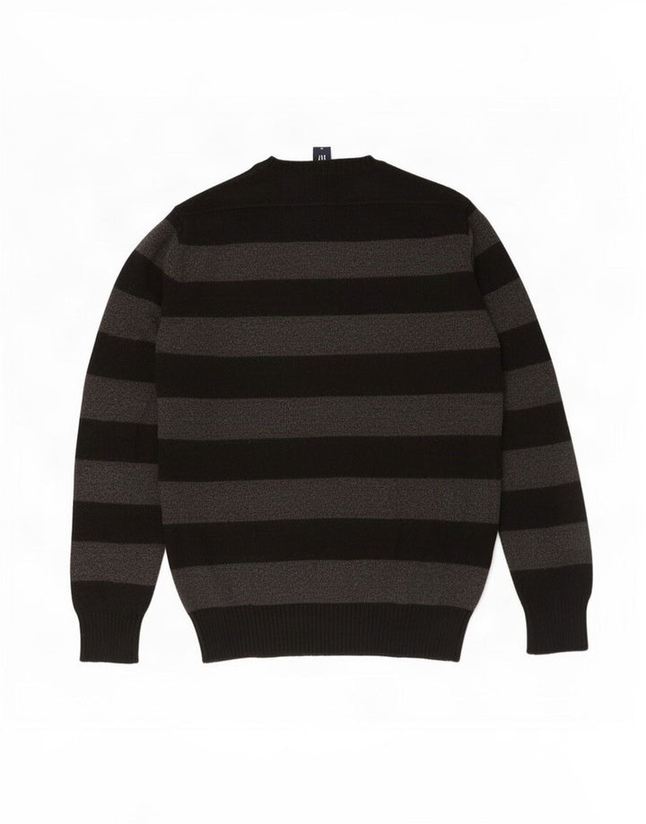 Maglione da uomo girocollo Gap in cotone a righe grigio medio