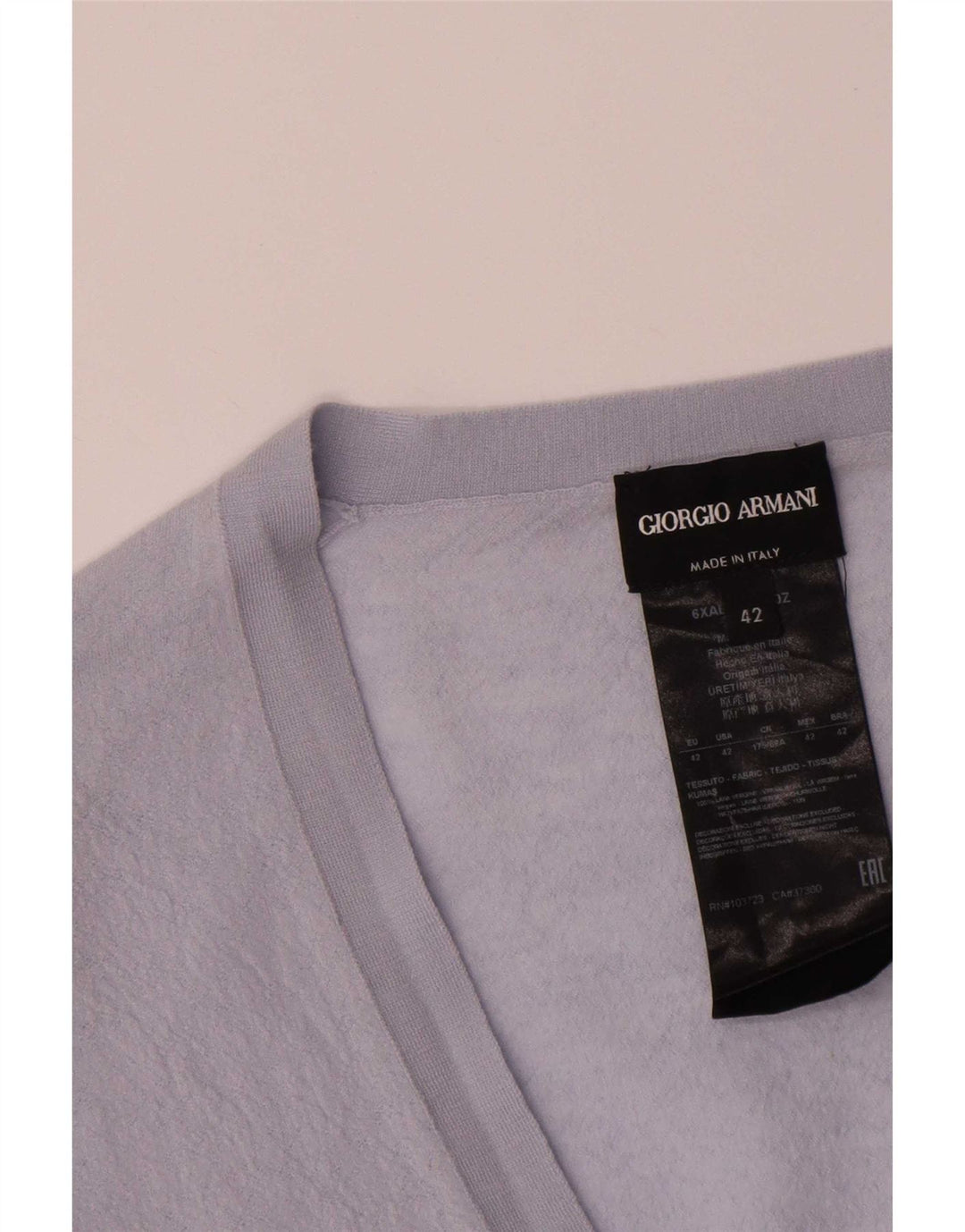 Maglione cardigan corto da donna Giorgio Armani IT 42 Lana viola medio