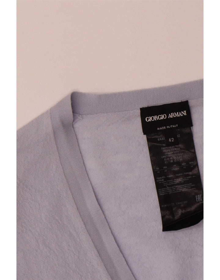 Maglione cardigan corto da donna Giorgio Armani IT 42 Lana viola medio