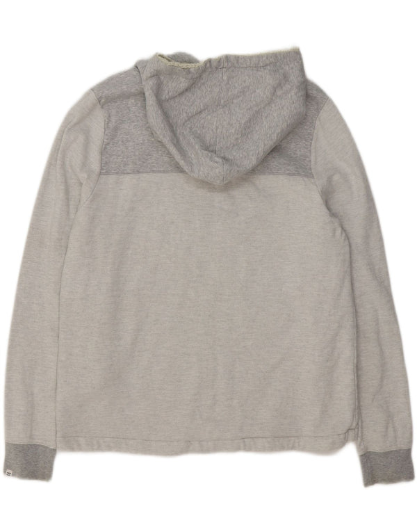 BILLABONG Womens Hoodie Jumper US 12 Large Grey Cotton