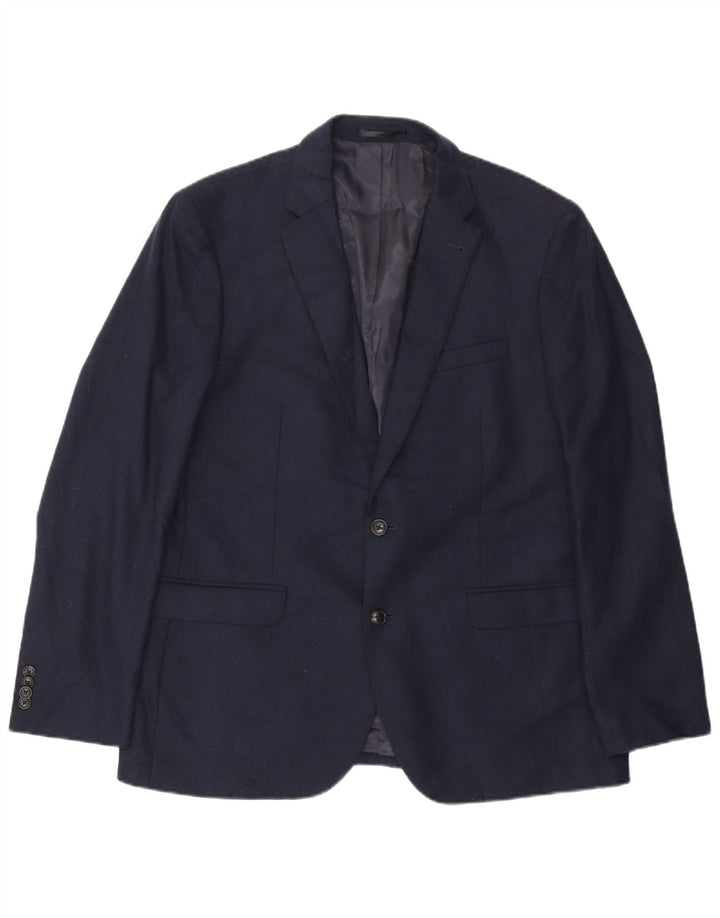 Giacca blazer da uomo a 2 bottoni John Lewis UK 44 2XL Lana blu navy