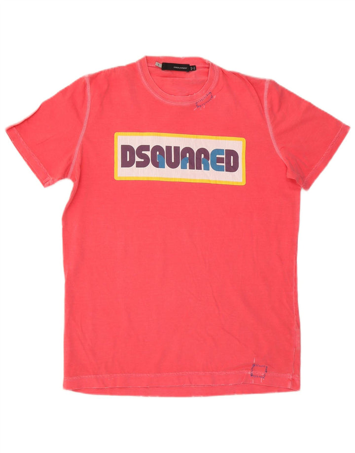 T-shirt grafica da uomo Dsquared2 Top piccola rosa