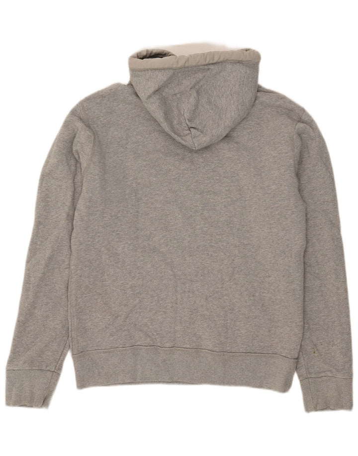 Felpa con cappuccio grafica da uomo Fat Face, piccola, in cotone grigio screziato