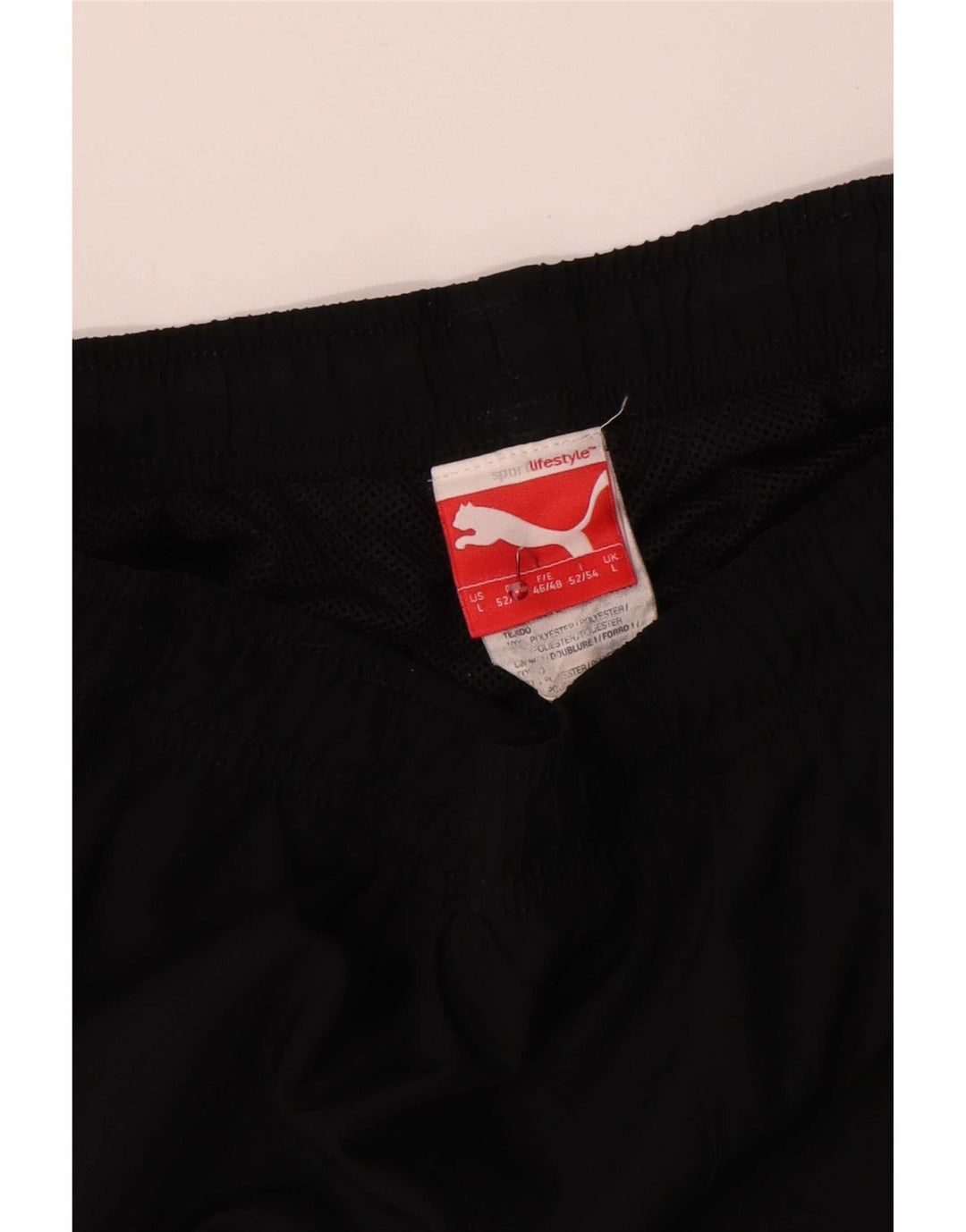 Pantaloni da tuta grafica da uomo Puma Large neri in poliestere