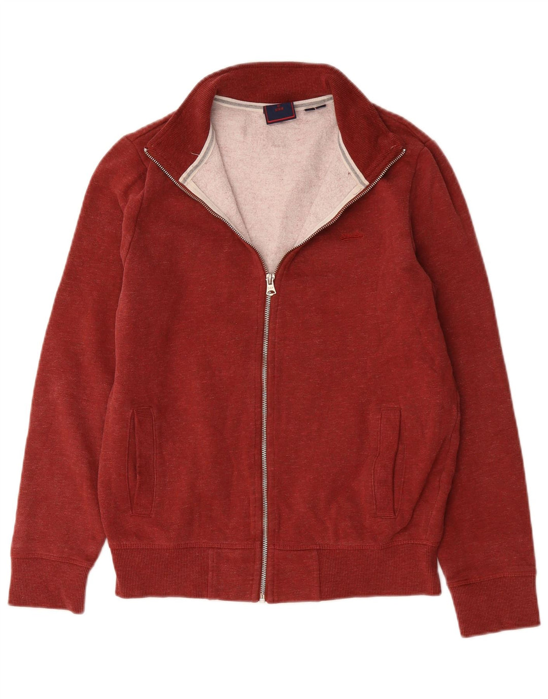 Giacca da tuta da uomo Superdry in cotone rosso medio