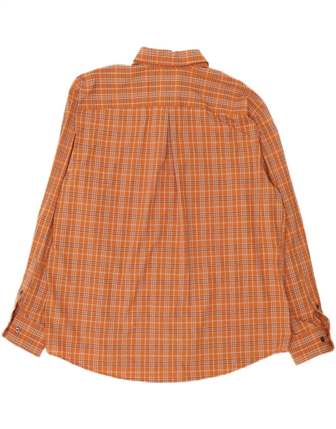 DOCKERS Mens Shirt Size 18 1/2 2XL Orange Check Cotton Vintage Dockers and Second-Hand Dockers from Messina Hembry 