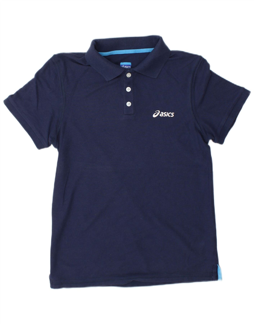 Polo Asics da uomo piccola in poliestere blu navy