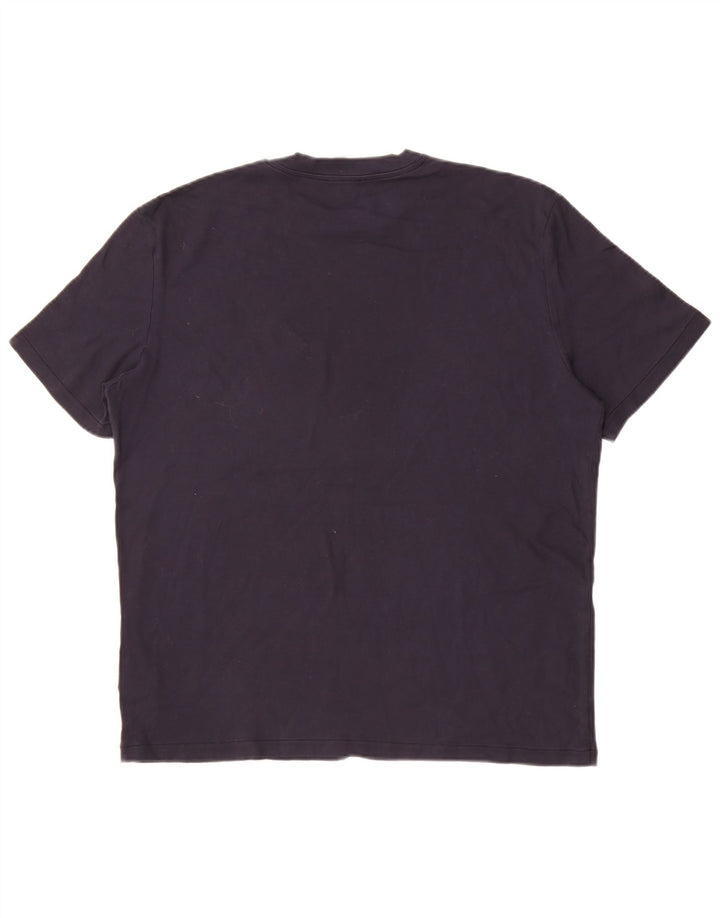T-shirt da uomo Cos Top grande in cotone blu navy