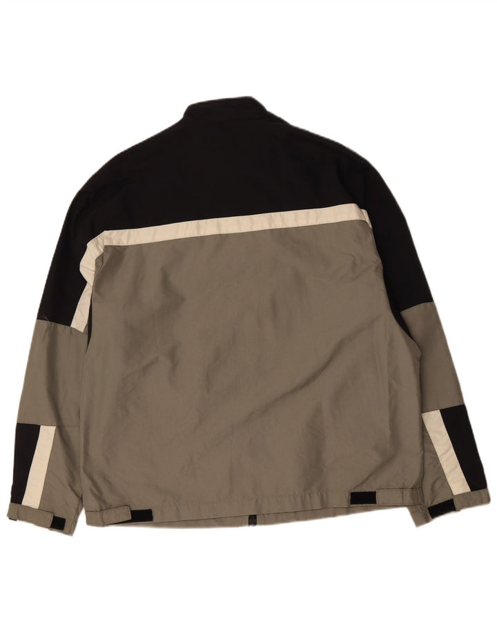 Giacca a vento vintage da uomo UK 38 Poliammide color block grigio medio